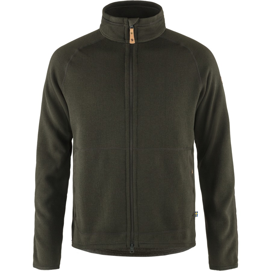 Övik Fleece Zip Sweater M Fjällräven Outlets Deep Forest