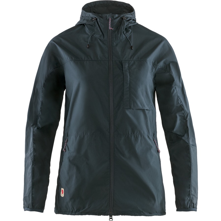 Navy High Coast Wind Jacket W Fjällräven Outlets