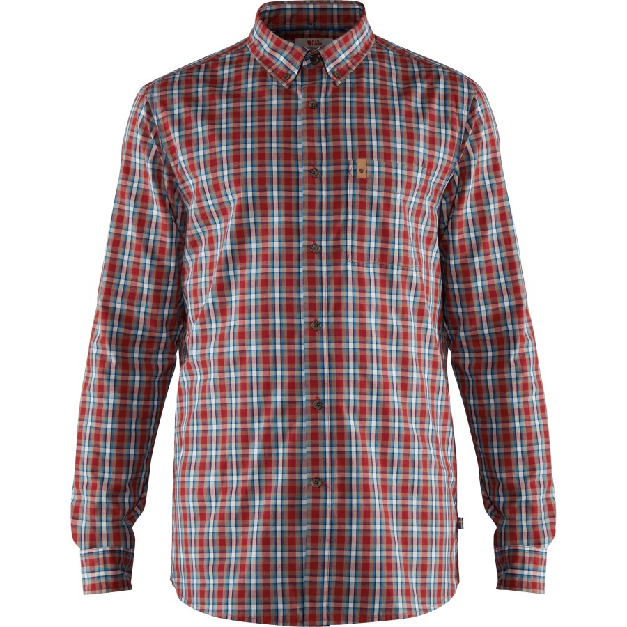 Övik Shirt Ls M Fjällräven Outlets Deep Red