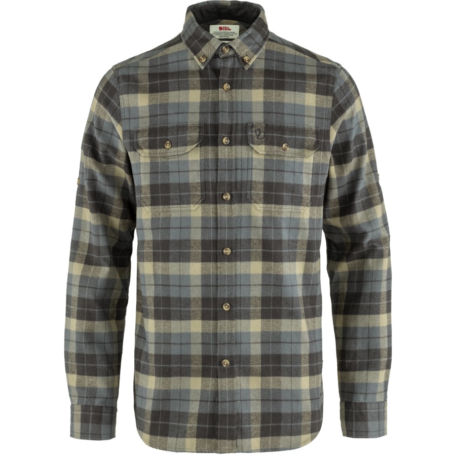 Singi Heavy Flannel Shirt M Fjällräven Outlets Super Grey-Stone Grey