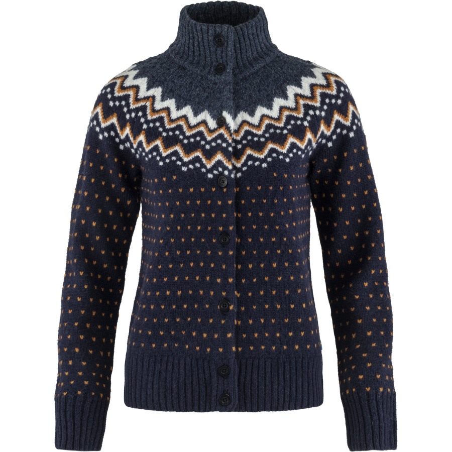 Dark Navy Övik Knit Cardigan W Fjällräven Outlets
