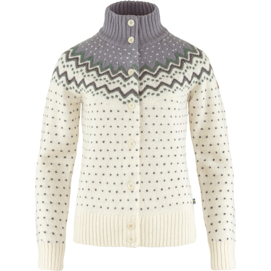 Fjällräven Outlets Övik Knit Cardigan W Chalk White-Flint Grey