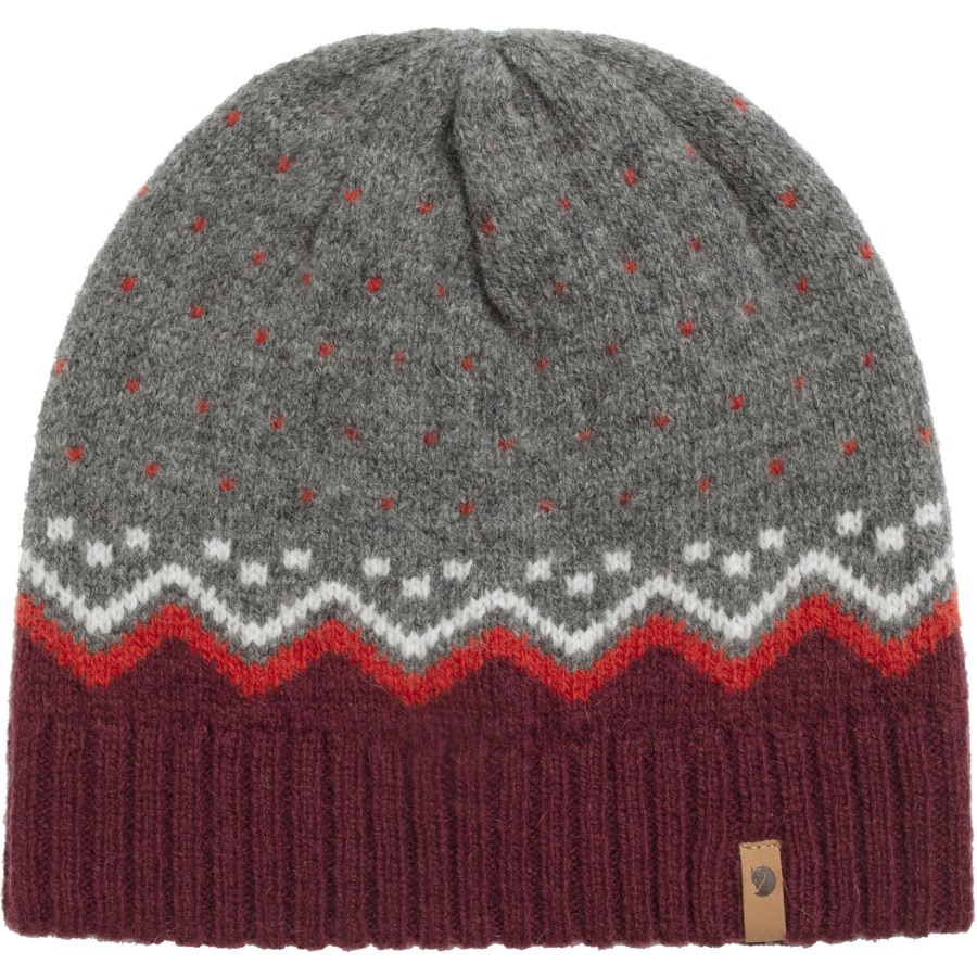 Övik Knit Hat Dark Garnet Fjällräven Outlets