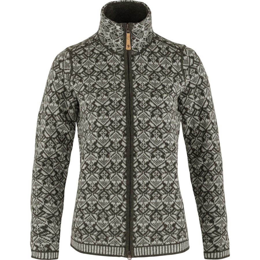 Snow Cardigan W Fjällräven Outlets Dark Olive