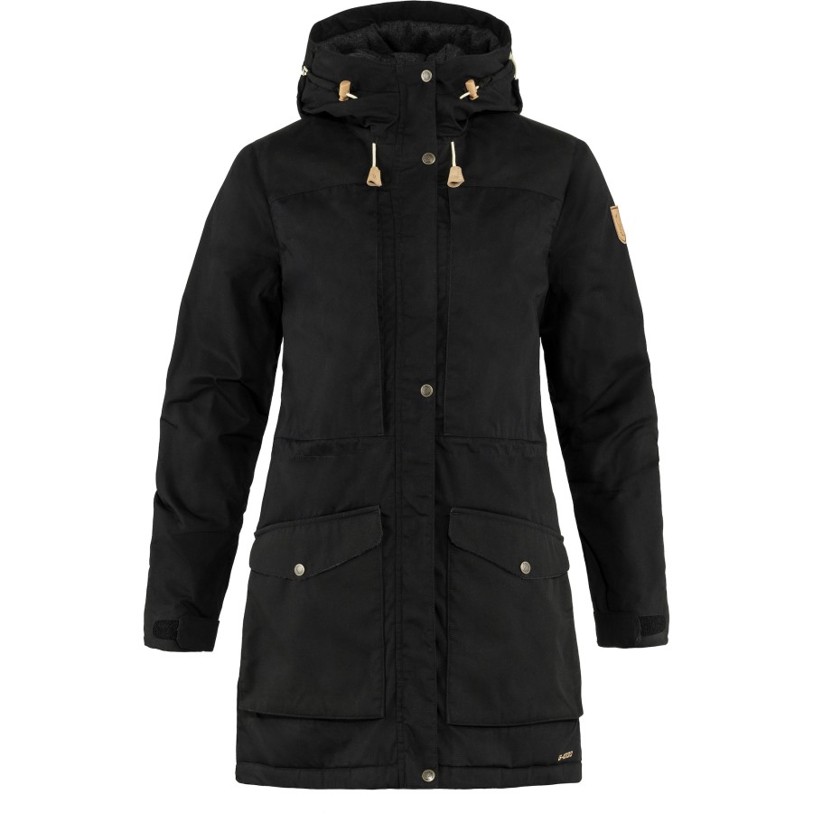 Black Fjällräven Outlets Brand Singi Wool Padded Parka W