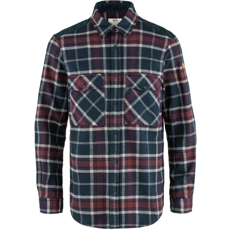Övik Twill Shirt M Dark Navy-Dark Garnet Fjällräven Outlets Brand