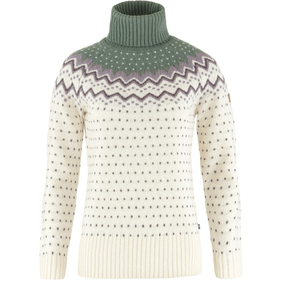 Fjällräven Outlets Brand Övik Knit Roller Neck W Chalk White-Patina Green