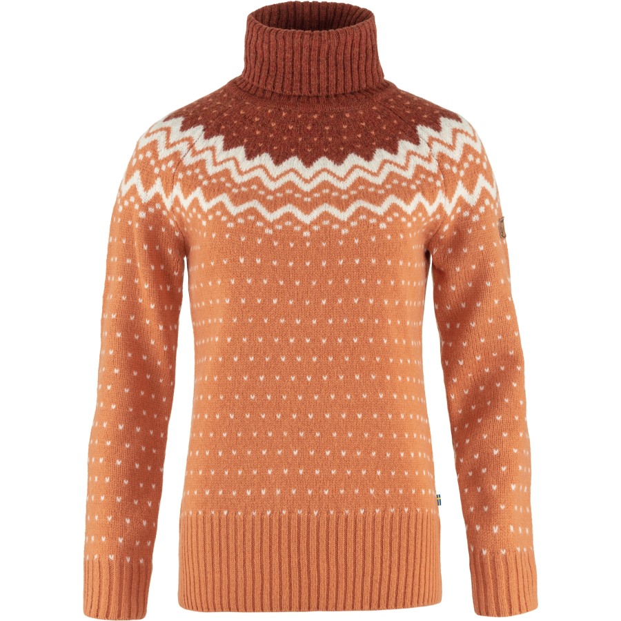 Övik Knit Roller Neck W Desert Brown-Autumn Leaf Fjällräven Outlets Brand