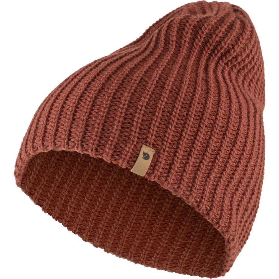 Övik Melange Beanie Terracotta Pink Fjällräven Outlets Brand