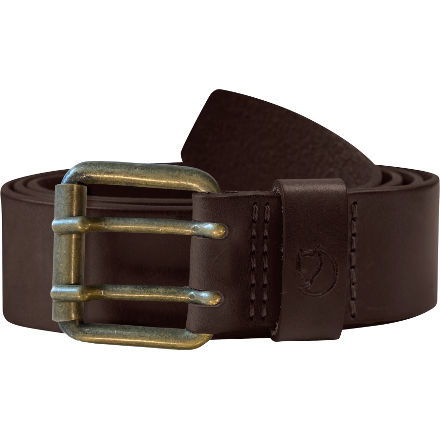 Fjällräven Outlets Leather Brown Singi Two-Pin Belt