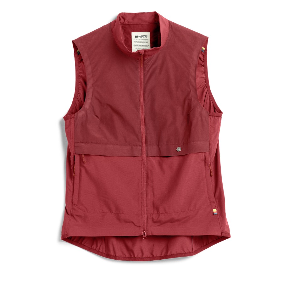 Pomegranate Red S/F Adventure Vest W Fjällräven Outlets