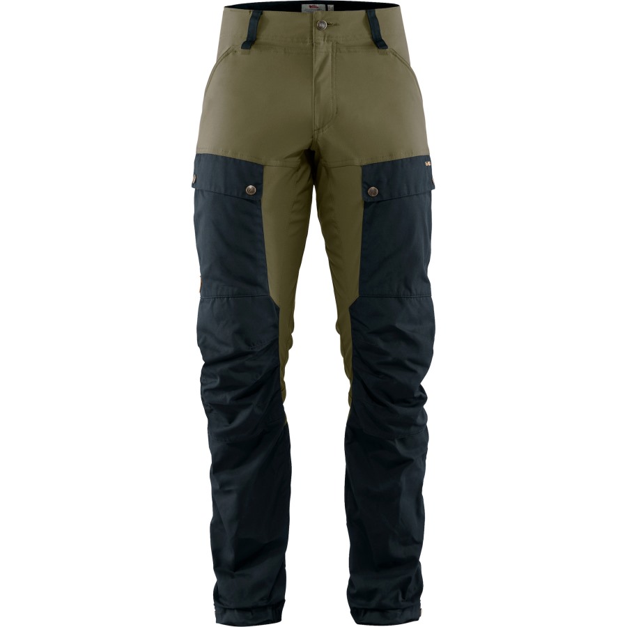 Fjällräven Outlets Dark Navy-Light Olive Keb Trousers M Long