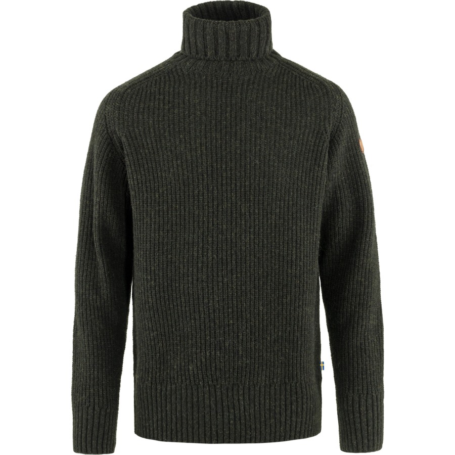 Dark Olive Fjällräven Outlets Övik Roller Neck Sweater M