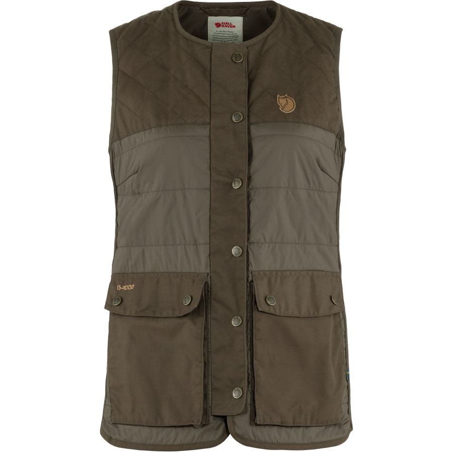 Fjällräven Outlets Dark Olive Forest Wool Padded Vest W