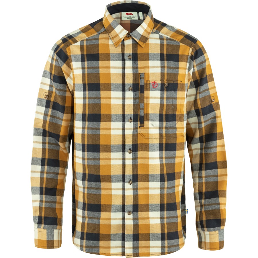 Fjällräven Outlets Buckwheat Brown-Dark Navy Fjällglim Shirt M