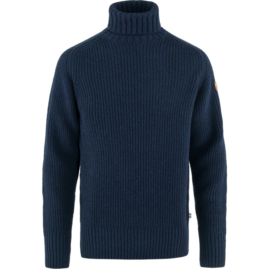 Övik Roller Neck Sweater M Fjällräven Outlets Dark Navy