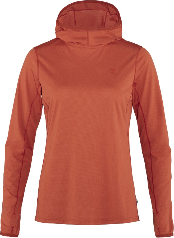Abisko Sun-Hoodie W Rowan Red Fjällräven Outlets Brand