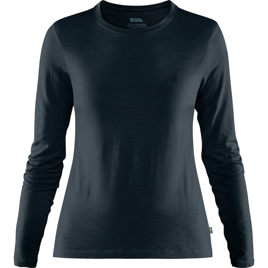 Abisko Wool Ls W Fjällräven Outlets Dark Navy