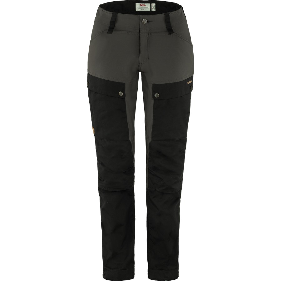 Fjällräven Outlets Keb Trousers Curved W Reg Black-Stone Grey