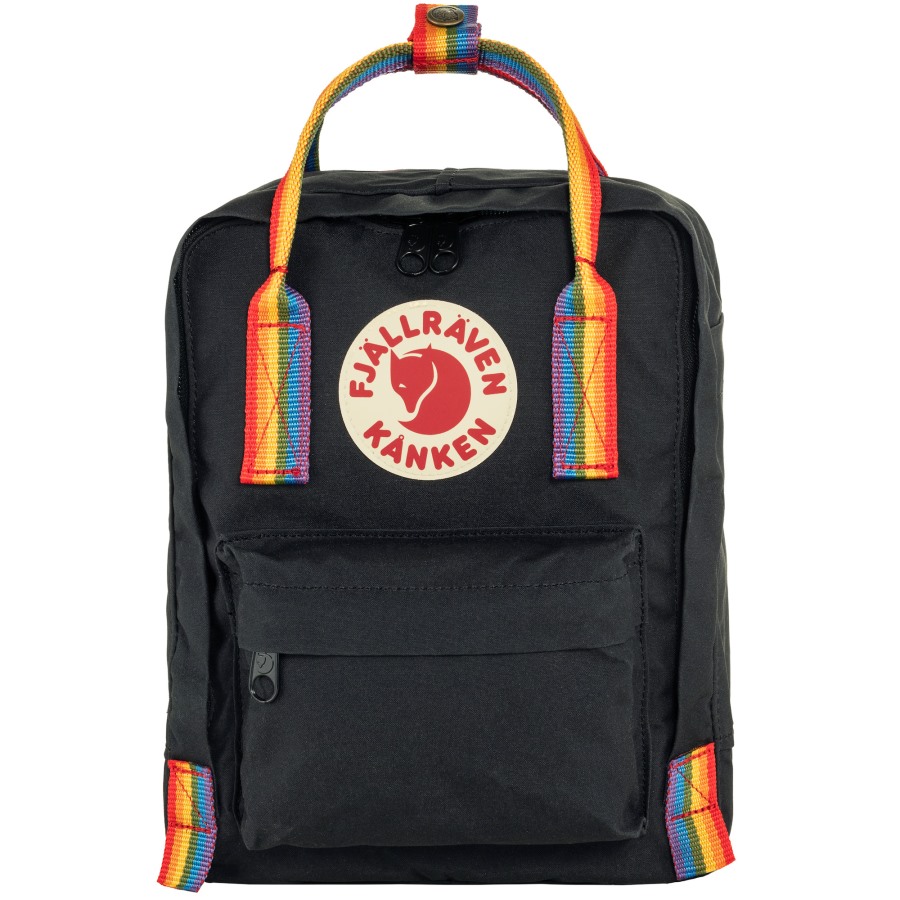 Kånken Rainbow Mini Fjällräven Outlets Black-Rainbow Pattern
