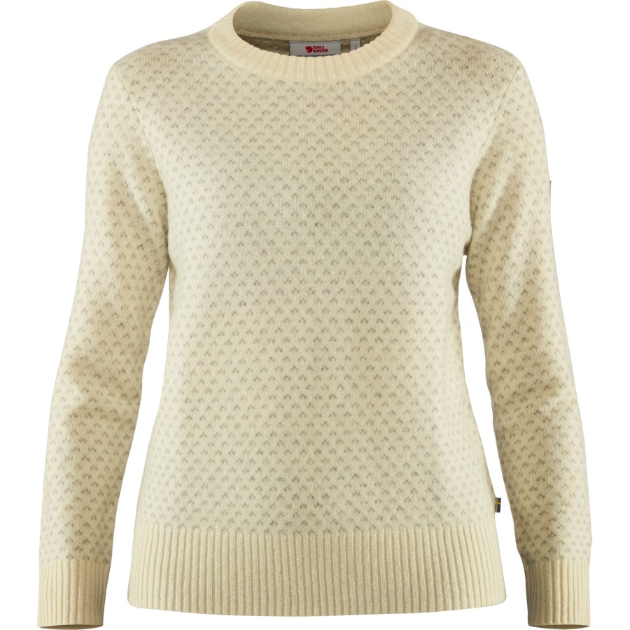 Chalk White Fjällräven Outlets Övik Nordic Sweater W