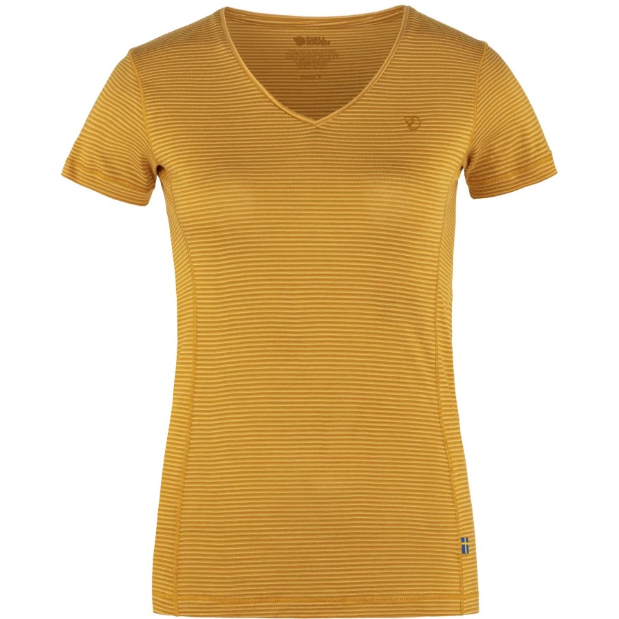 Mustard Yellow Fjällräven Outlets Abisko Cool T-Shirt W