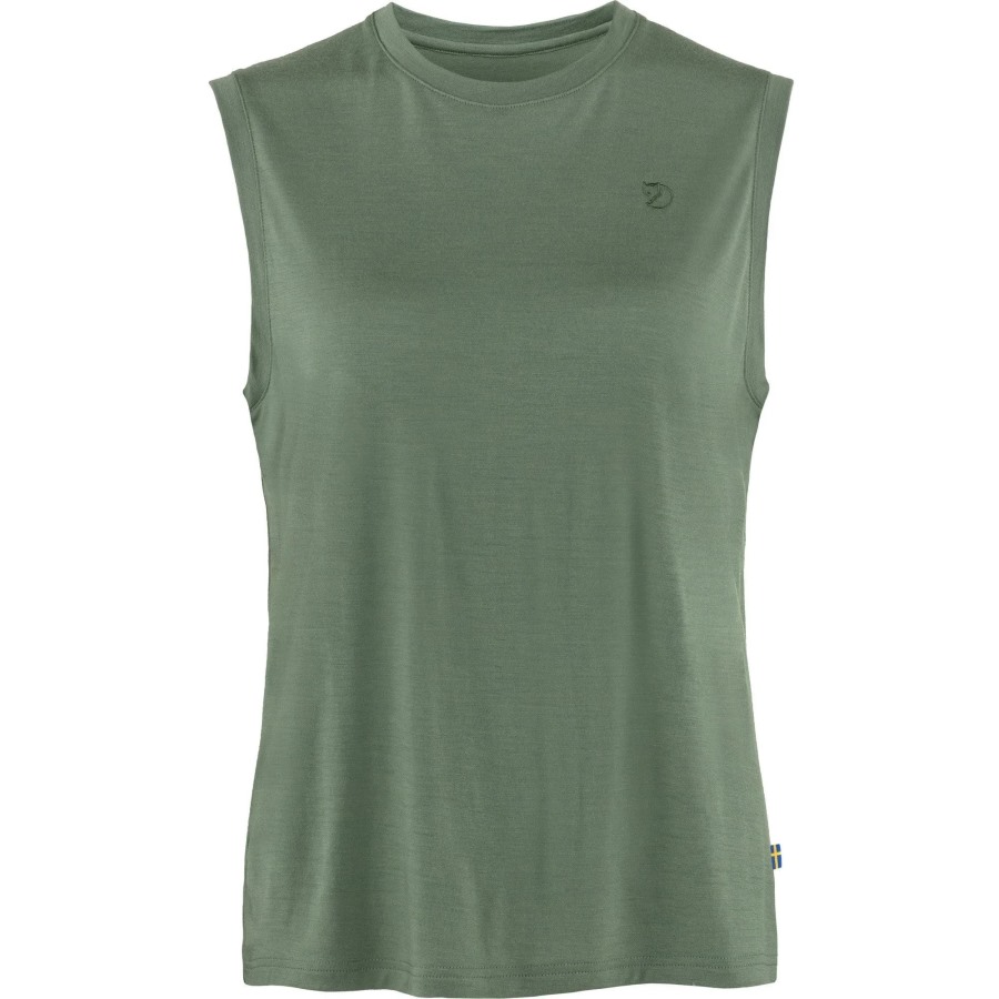 Fjällräven Outlets Abisko Wool Tank Top W Patina Green