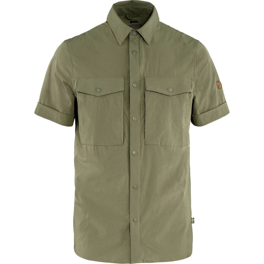 Fjällräven Outlets Light Olive Abisko Trekking Shirt Ss M