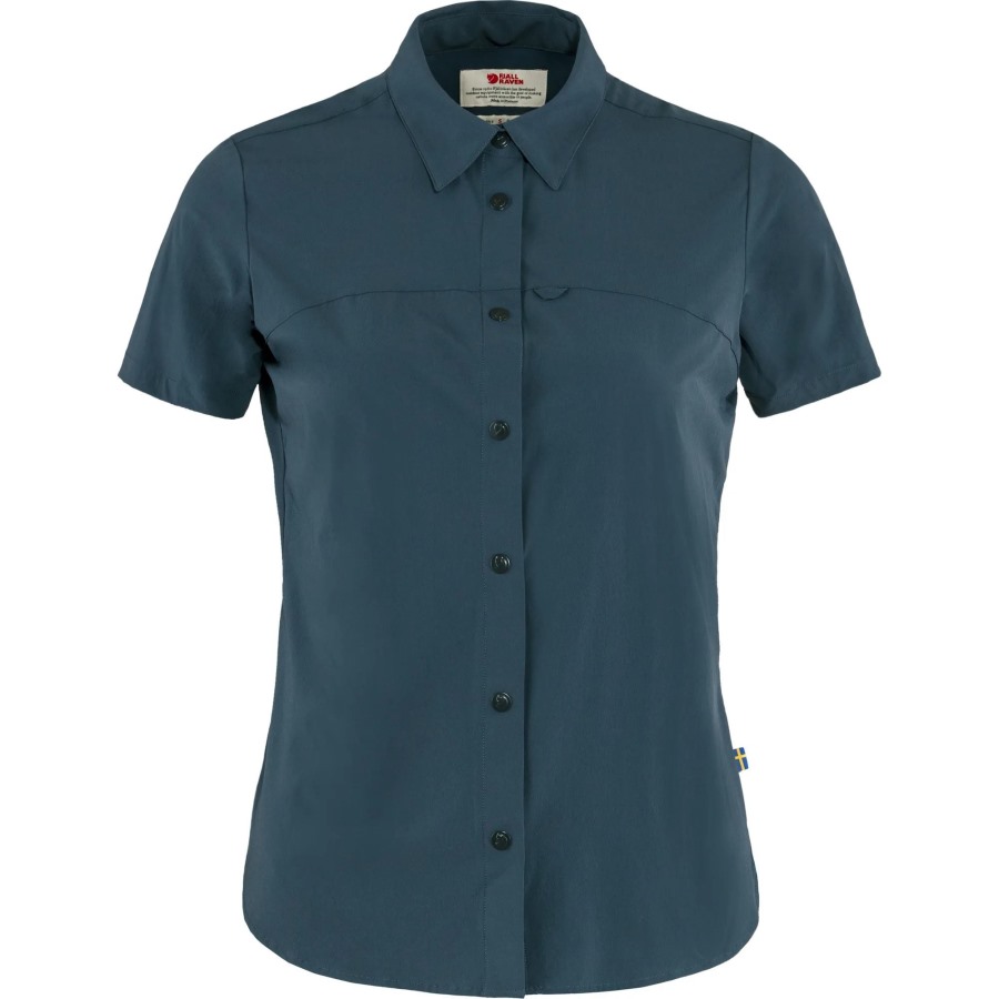 Fjällräven Outlets High Coast Lite Shirt Ss W Navy
