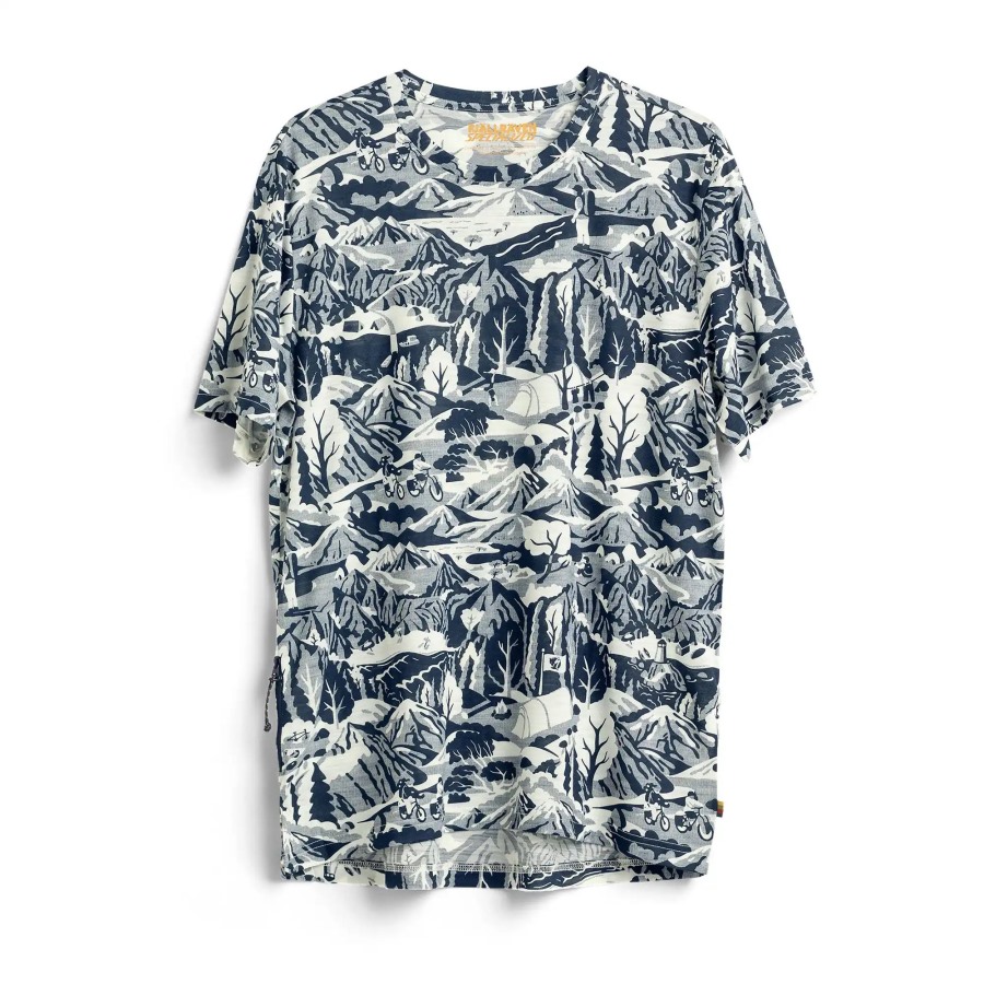 Navy-Eggshell S/F Wool Caliswe T-Shirt M Fjällräven Outlets