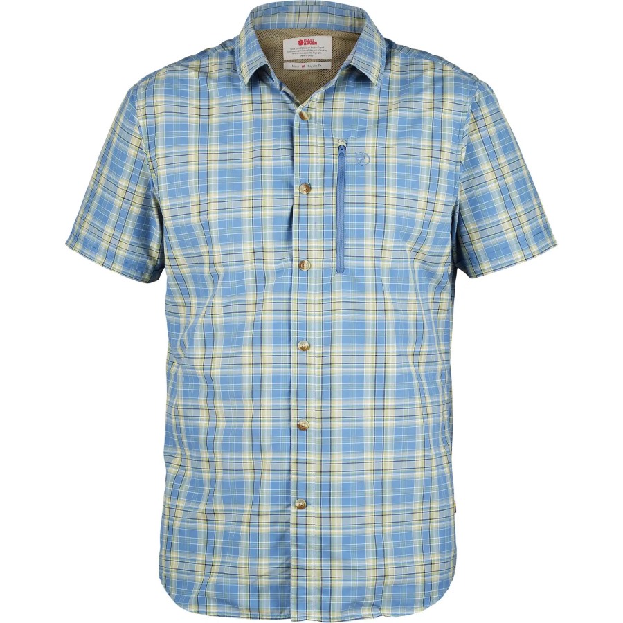 Abisko Hike Shirt Ss M Blue Ridge Fjällräven Outlets
