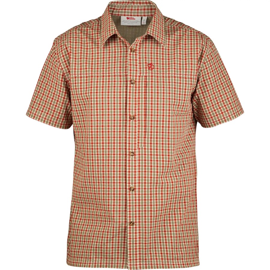 Svante Seersucker Shirt Ss M Green Fjällräven Outlets