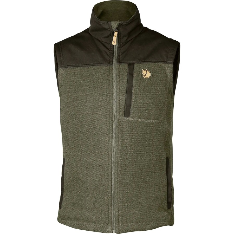Fjällräven Outlets Laurel Green-Deep Forest Buck Fleece Vest M