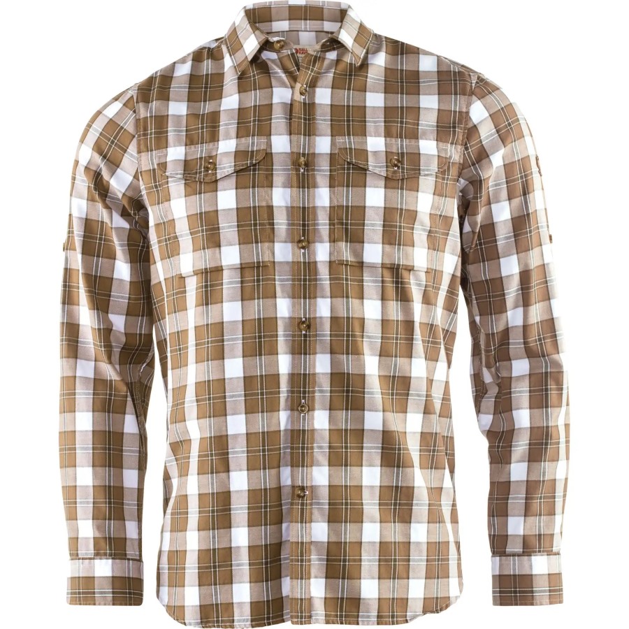 Singi Flannel Shirt Ls M Fjällräven Outlets Dark Sand