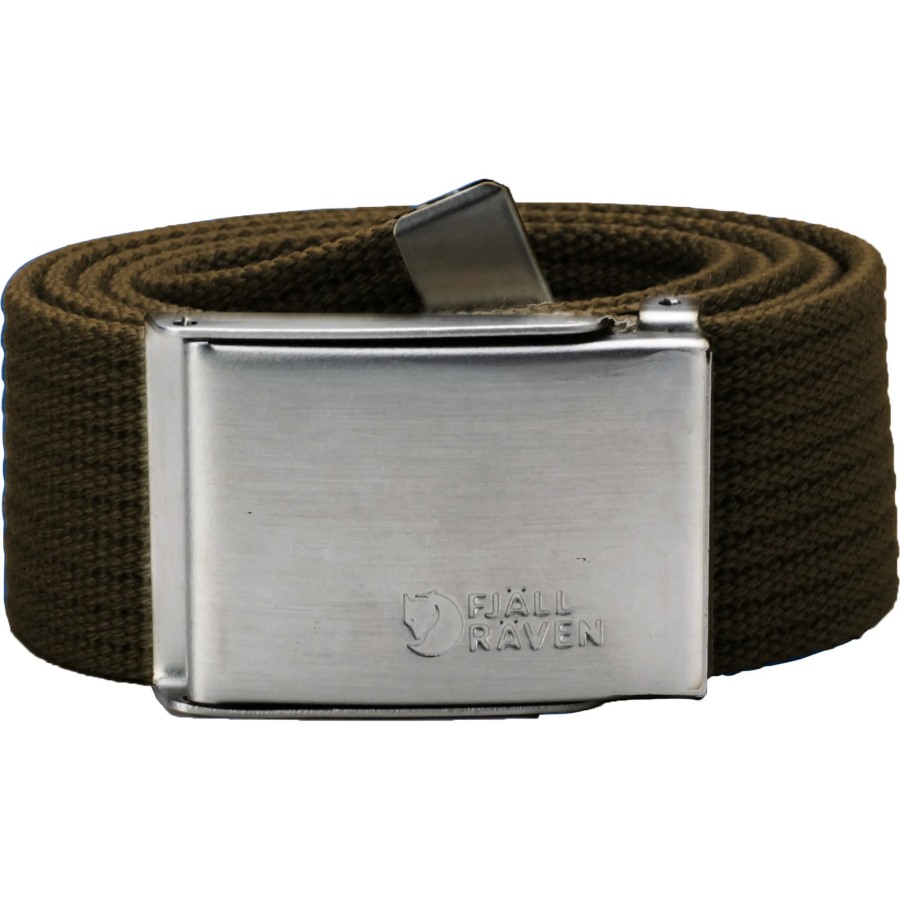 Fashion Fjällräven Outlets Dark Olive Canvas Belt