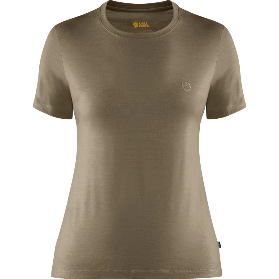 Abisko Wool Ss W Fjällräven Outlets Light Olive