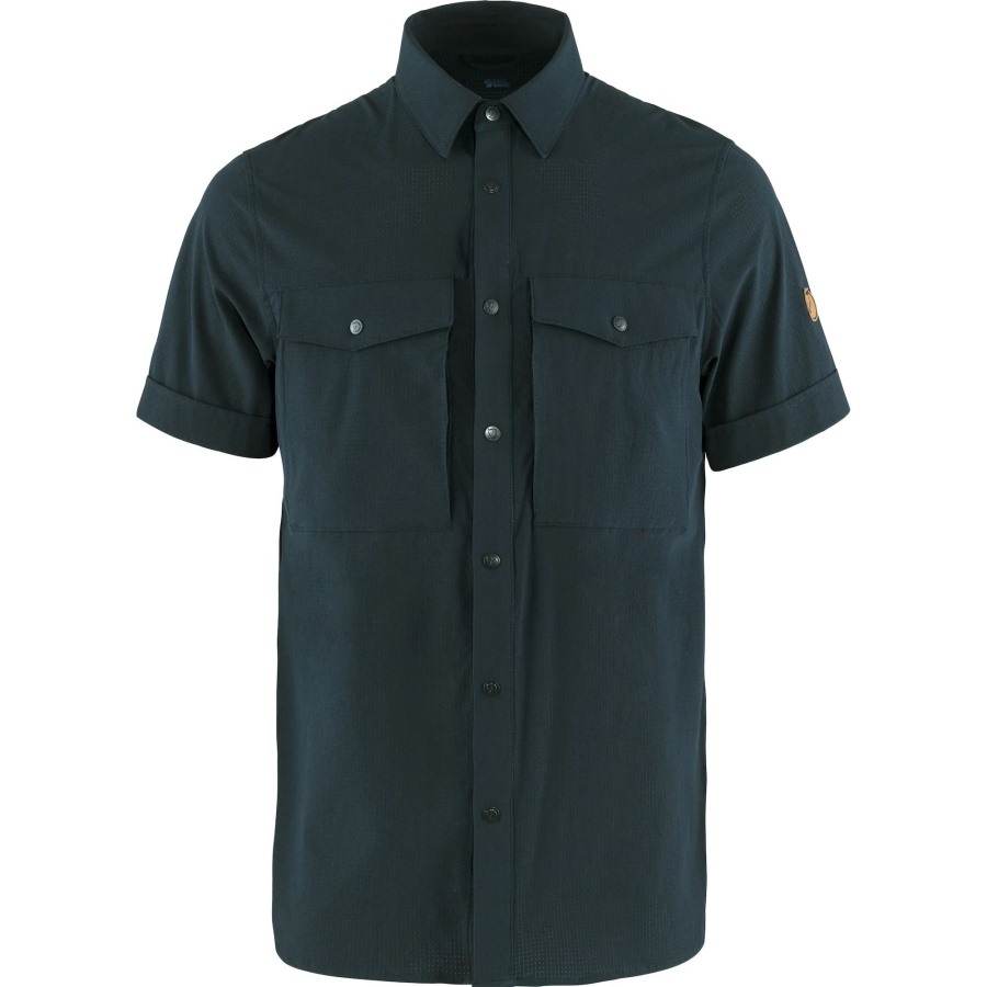 Dark Navy Abisko Trekking Shirt Ss M Fjällräven Outlets