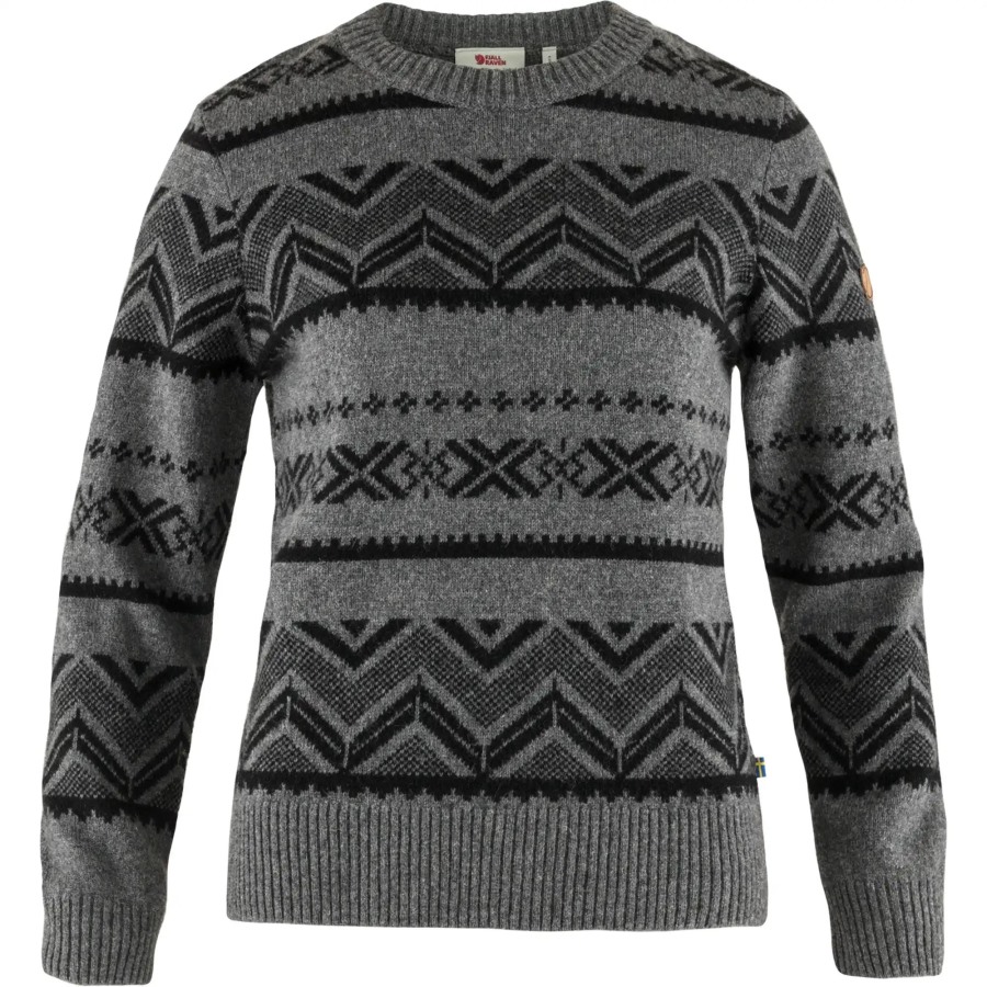 Dark Grey Greenland Re-Wool Pattern Knit W Fjällräven Outlets