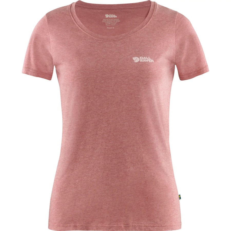 Logo T-Shirt W Raspberry Red-Melange Fjällräven Outlets