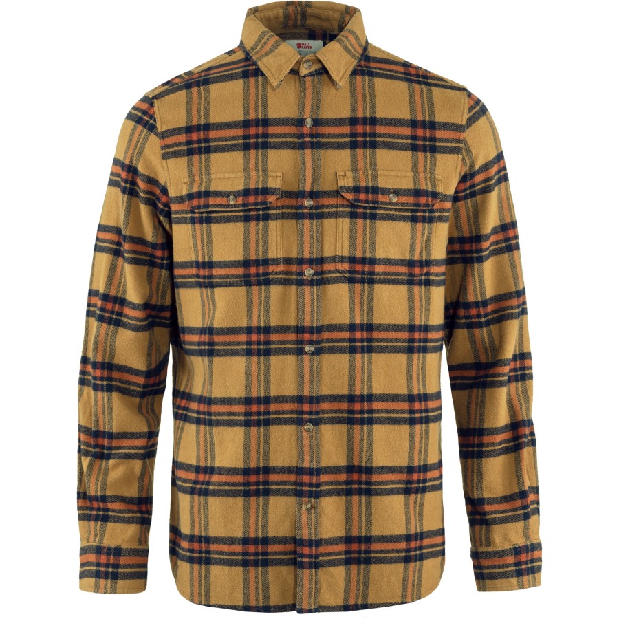 Övik Heavy Flannel Shirt M Buckwheat Brown-Autumn Leaf Fjällräven Outlets