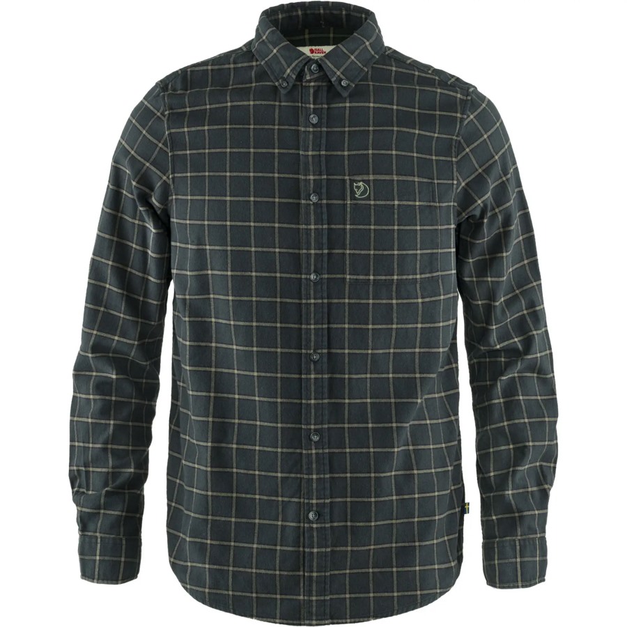 Dark Grey Fjällräven Outlets Övik Flannel Shirt M