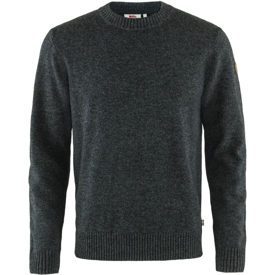Dark Grey Övik Round-Neck Sweater M Fjällräven Outlets