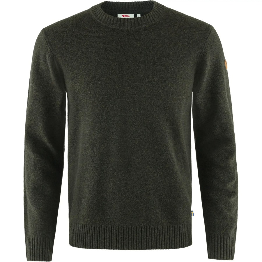 Fjällräven Outlets Övik Round-Neck Sweater M Dark Olive