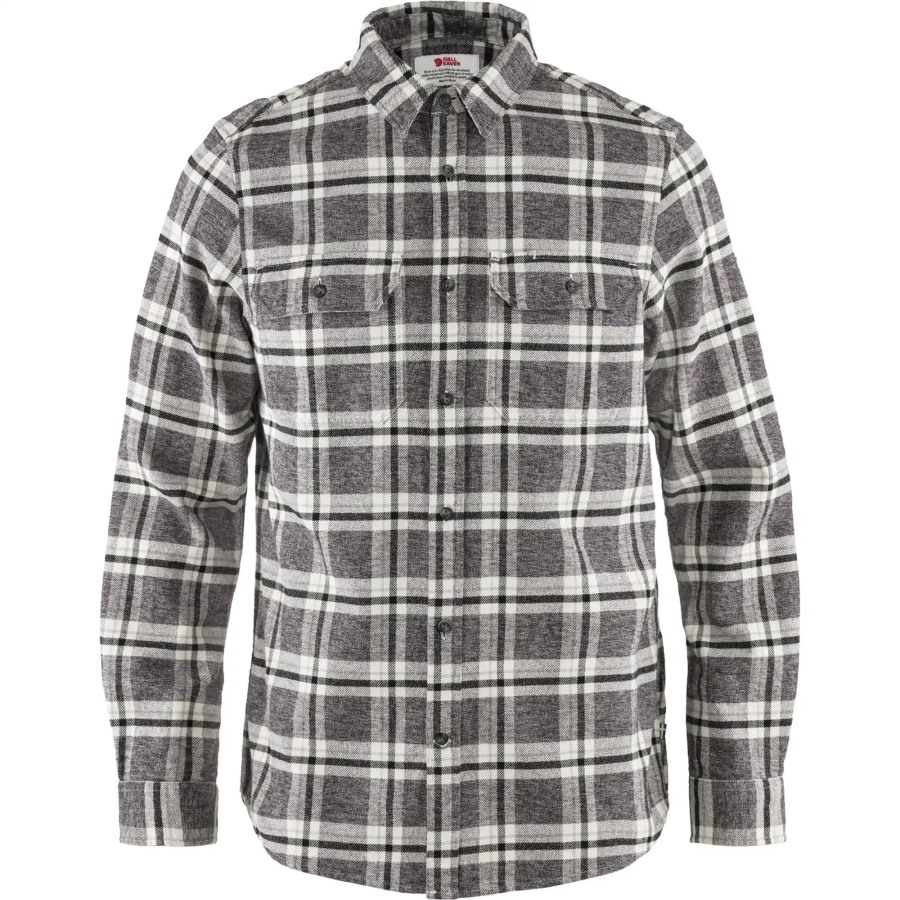 Dark Grey Övik Heavy Flannel Shirt M Fjällräven Outlets