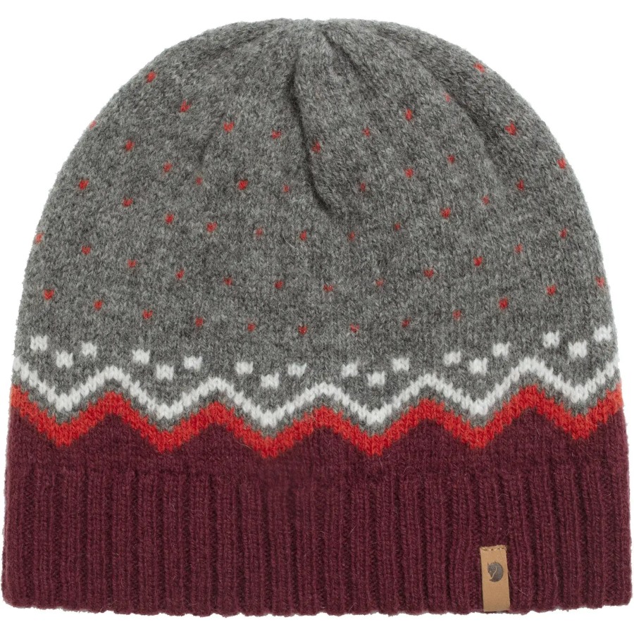 Fjällräven Outlets Övik Knit Hat Dark Garnet