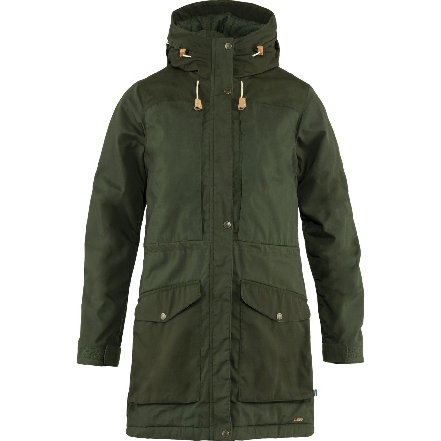 Fjällräven Outlets Singi Wool Padded Parka W Deep Forest