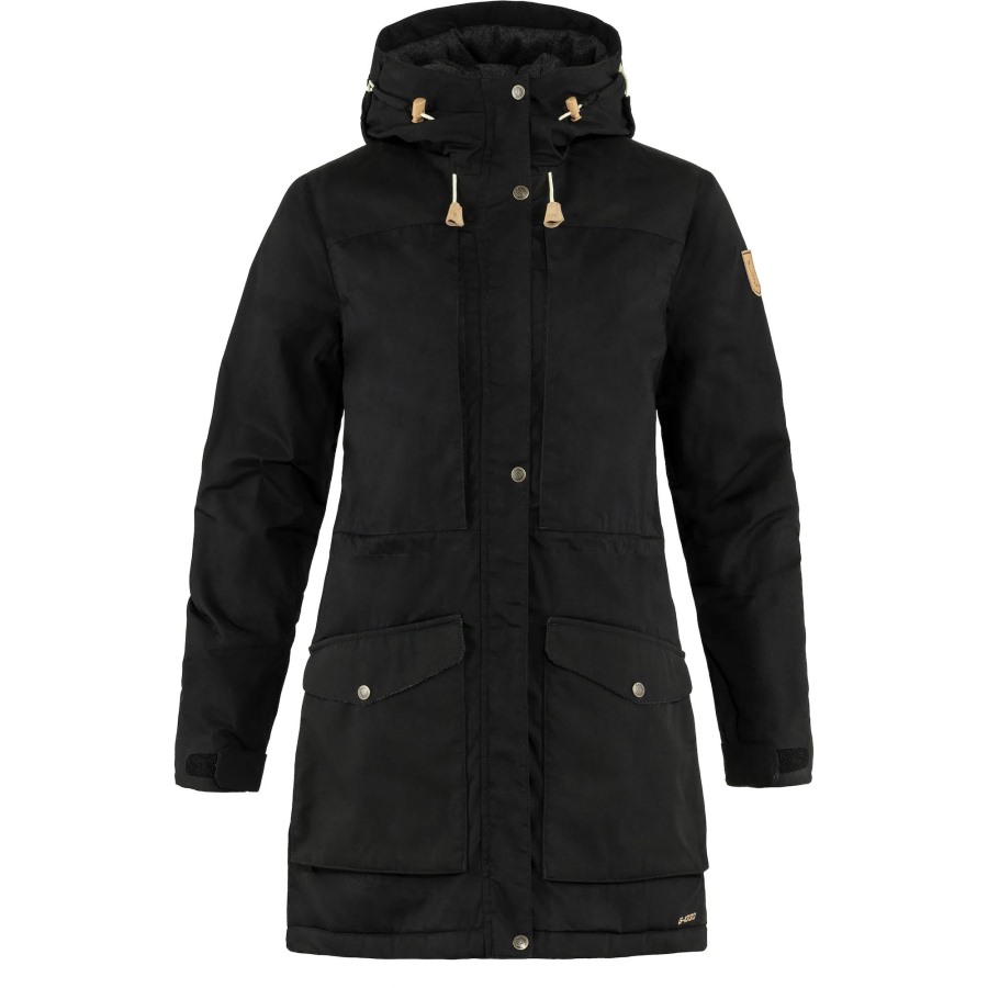Fjällräven Outlets Black Singi Wool Padded Parka W