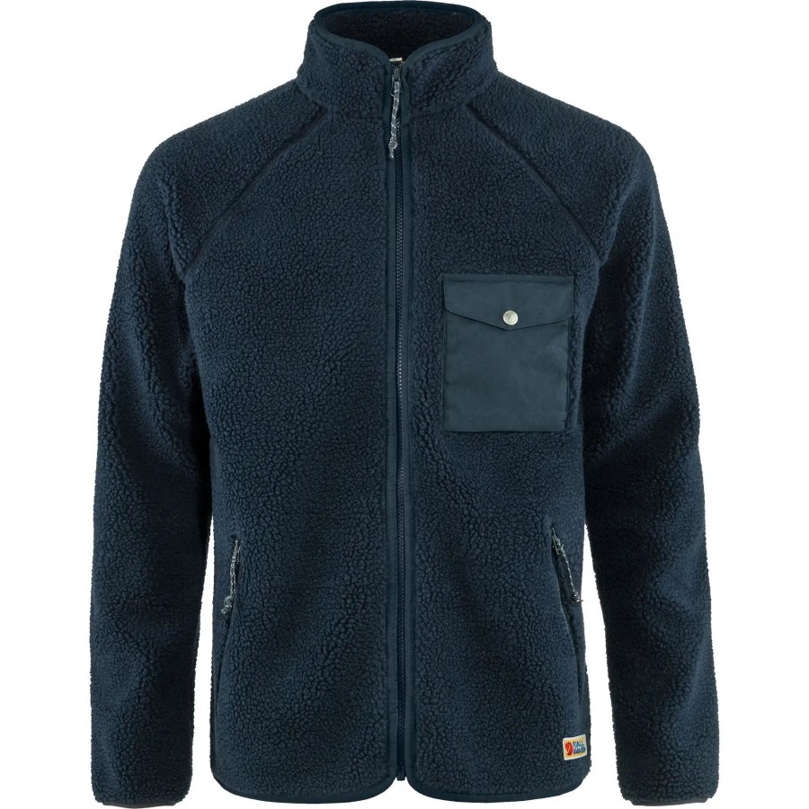 Navy Vardag Pile Fleece M Fjällräven Outlets