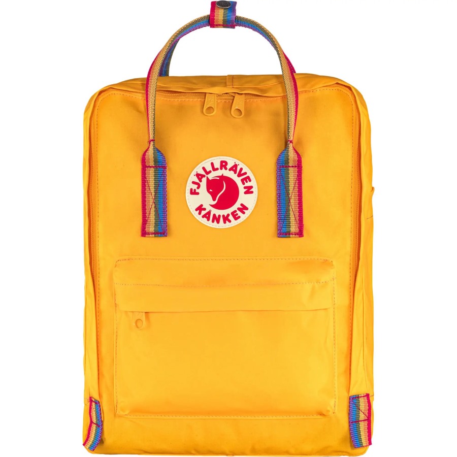 Fjällräven Outlets Kånken Rainbow Warm Yellow-Rainbow Pattern