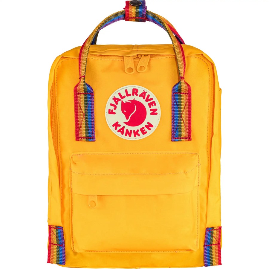 Fjällräven Outlets Warm Yellow-Rainbow Pattern Kånken Rainbow Mini